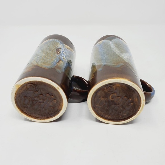 Caffe D'Vita Stoneware Vintage Glazed Expresso Mug Set of 2 Drinkware - Picture 6 of 9